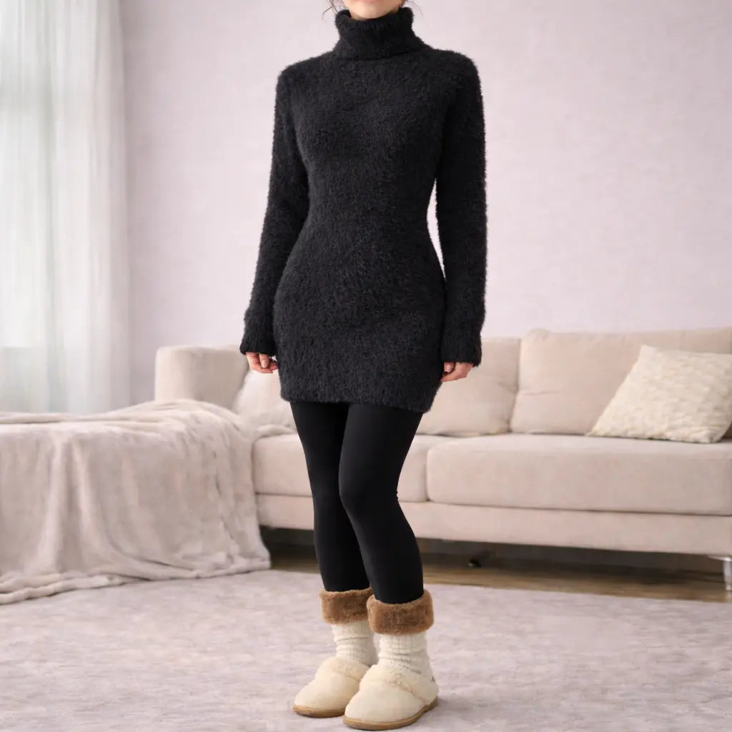 فستان نسائي شتوي صوفي ناعم  دافئ وأنيق My Store